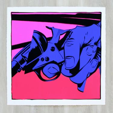 Jordan Nickel Unframed 4 Color Hand Pulled Screenprint 5/50 Signed Pink 