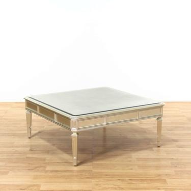 Z Gallerie Silver Empire Square Coffee Table | Loveseat (Los Angeles ...
