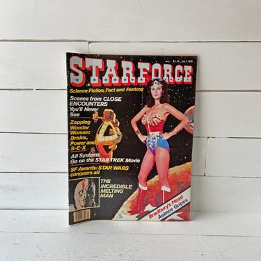 Vintage 1978 STARFORCE Magazine 1st Issue Sci-Fi Fantasy, Lynda Carter, Wonder Woman Cover // Wonder Woman Collector, Lover // Perfect Gift 