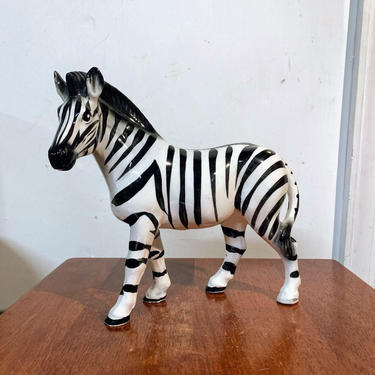 Vintage Arabia Finland Porcelain Zebra Figurine by Taisto | Pink