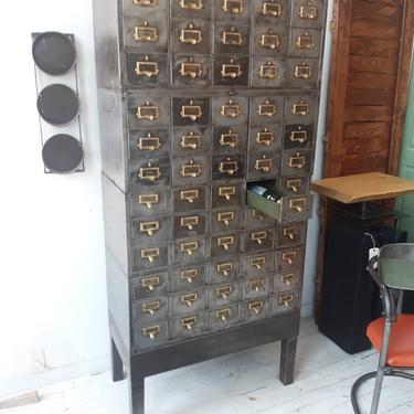 Vintage industrial stripped steel 5 piece stackable cabinet 