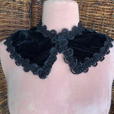 Black Velvet Collar, Lace, Gothic, Victorian, Cottage Core, Vintage Accessories Accessory 