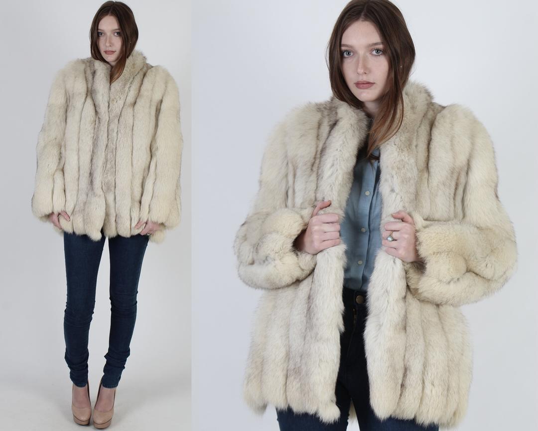 Vintage FAUX FUR Jacket - 70s 80s Fur Jacket - Faux Fur