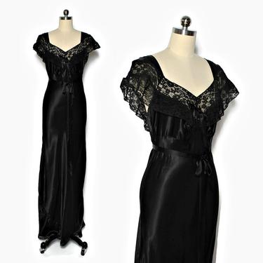 Vintage 40s Sheer Lace & Black Satin Corset / 1940s All in, Lucky Dry  Goods