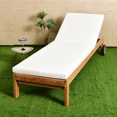 Sleek Teak Lounger