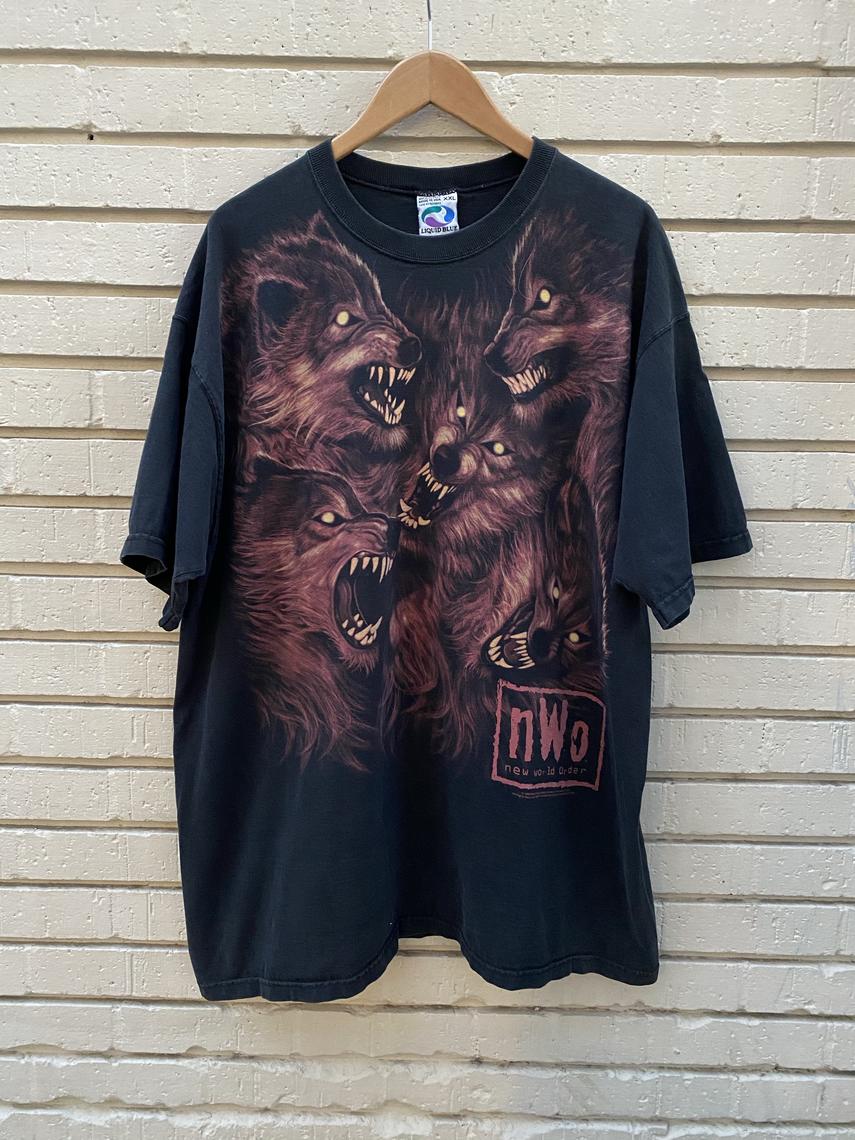 Vintage Liquid outlet Blue NWO WCW Shirt Size XL