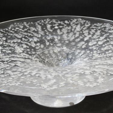 Contemporary Modern Lucite Pedestal Bowl Table Sculpture Signed Tery Belle 1990s 
