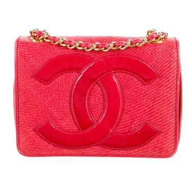 CHANEL, Bags, Vintage Chanel Red Half Moon With Big Cc