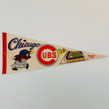 Vintage Chicago Cubs Wrigley Field Pennant