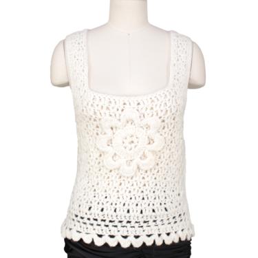 Batsheva Daisy Crochet Sweater Vest