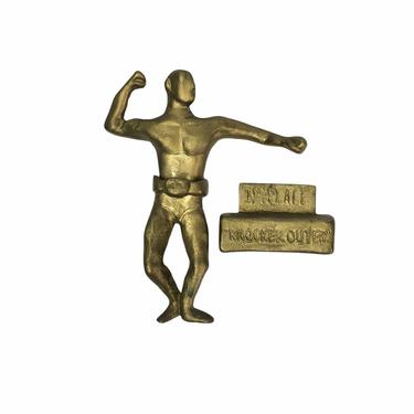 Vintage Brass Boxer Door Knocker 