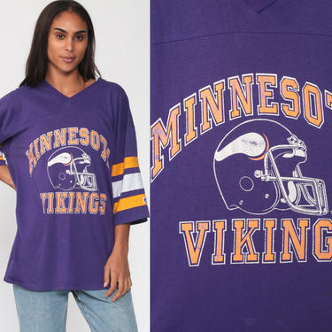 Vintage 80s MINNESOTA VIKINGS NFL Logo 7 T-Shirt XL