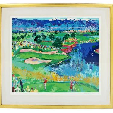 Contemporary Modern Framed The Cove at Vintage Serigraph by Leroy Neiman 356/375 