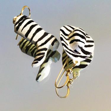 ZEBRA COWBOY EARRINGS