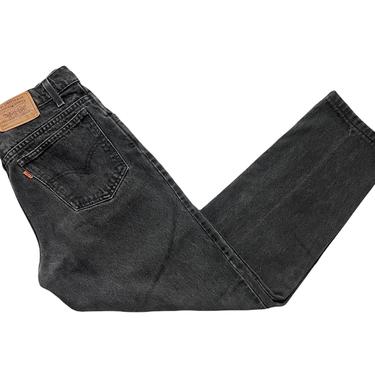 Vintage 1990s LEVI'S 505 Black Jeans ~ measure 28.5 x 28.25 ~ Red