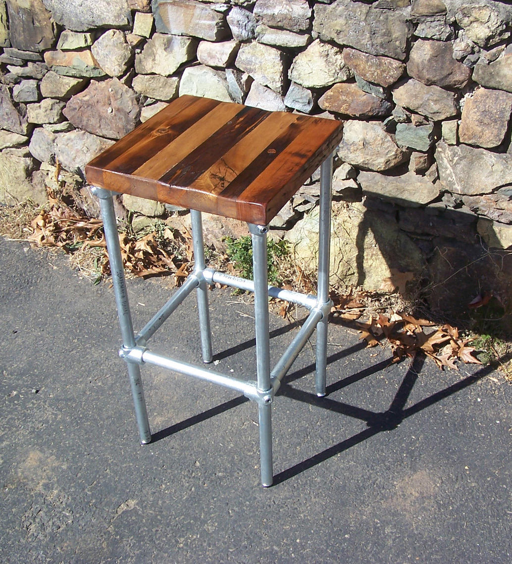 Free Shipping - Brew Pub Industrial Pipe Bar Stools With 