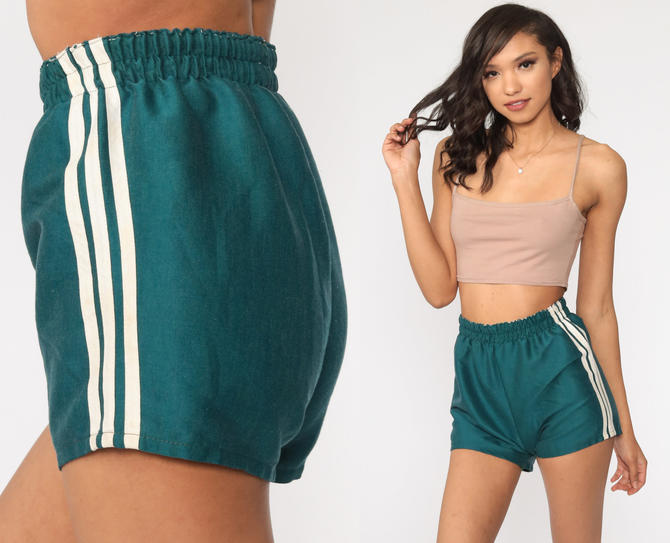 70s Running Shorts 80s Retro Gym STRIPED High Waisted Retro Jogging ...