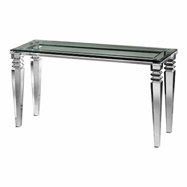 Contemporary Venetian Acrylic and Glass Console Table