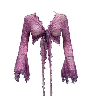 Jean Paul Gaultier Purple Tie Top