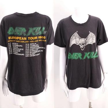 vintage OVERKILL 1986 European tour skull band T shirt | Ritual