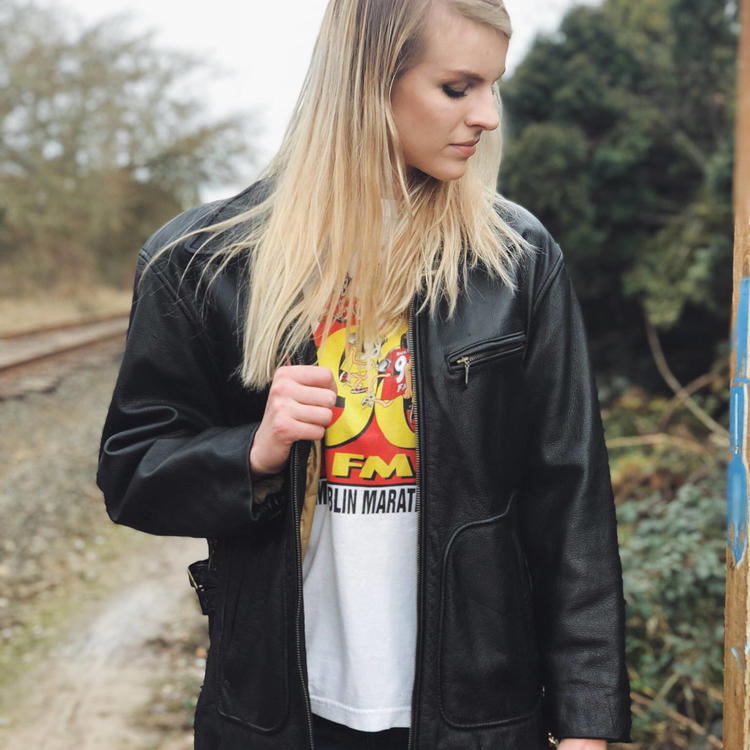 Vintage Guess Leather Jacket / Black Size Medium / 80s 90