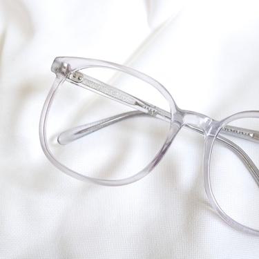 Vintage Clear Blue Round Eyeglasses Frames 