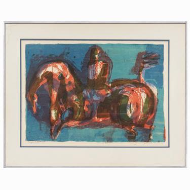 1963 Rosemary Zwick Lithograph on Paper Mid Century Modern 
