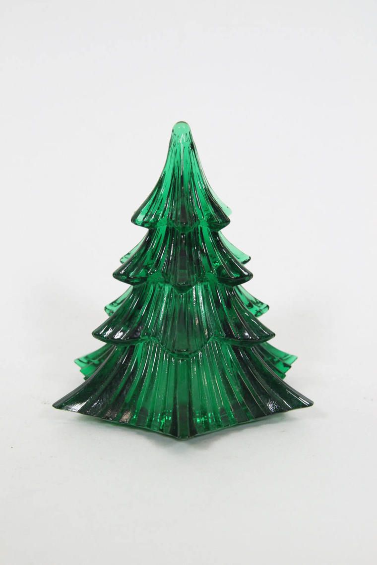 Vintage Art Glass Green Dalzell Viking Christmas Tree from Vintage