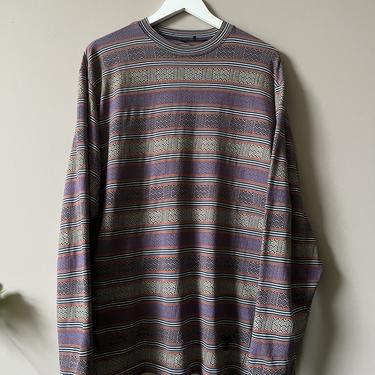 1980s MADE IN USA ALLOVER PRINT AZTEC STUSSY LONG SLEEVE T SHIRT