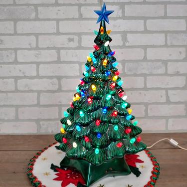 Vintage 19&amp;quot; Holland Mold Ceramic Christmas Tree 