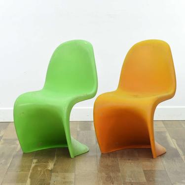 Pair Of Verner Panton Mid Century Atomic Age S-Chairs