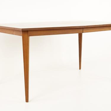 Stanley Mid Century Walnut Expanding Dining Table - mcm 