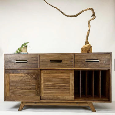 Record cabinet, record storage, vinyl cabinet, vinyl storage, credenza, record stand 