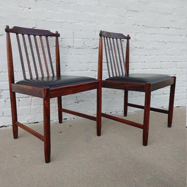 Mid Century Modern Arne Vodder Inspired Rosewood Chairs 