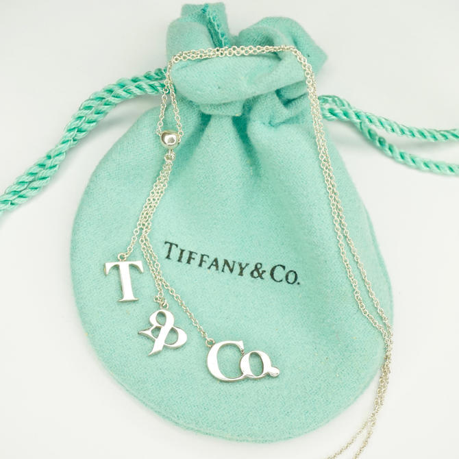 Vintage Tiffany And Co Sterling Silver T Co Letters Lariat Necklace Minimalist Silver Lariat Style Chain Necklace 925 Jewelry By Shopgoodsvintage From Good S Vintage Of Philadelphia Pa Attic