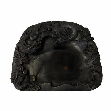 Chinese Oriental Black Color Dimensional Dragon Ink Well Pad Display ws1739E 