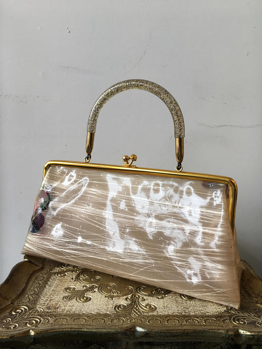 1950s lucite confetti handbags hotsell