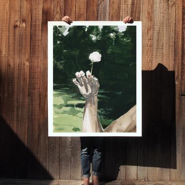 How One We Grow . extra large wall art . giclee print 