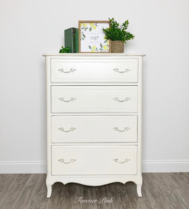 Vintage White French Provincial Dresser Antique Chest Of Drawers