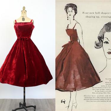 1950s 1956 DOCUMENTED Suzy Perette velvet dress xs | new spring 