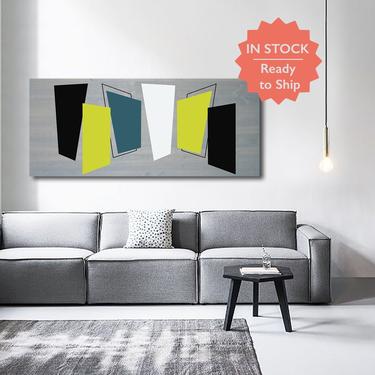 Abstract Art, Wood Wall Art, Modern Geometric Painting, Mid Century Modern Home Decor Minimalist Large Woodwork Abstract Sculpture 