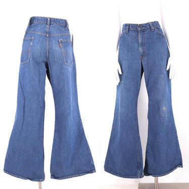 70s 80s LEVIS 517 Orange Tab high waist bell bottom jeans 36 / vintage 1970s 1980s vintage Levis flares pants 36 x 30 