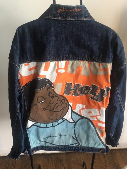 Platinum Fubu Fat Albert Jean Jacket Gilda Designer Thrift Boutique Hyde Park Chicago IL