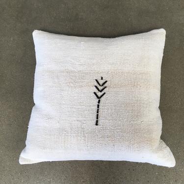 Vintage Hemp Pillow with Feather Insert