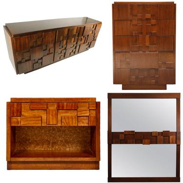 Brutalist Mosaic Bedroom Set (5 pieces) by Lane