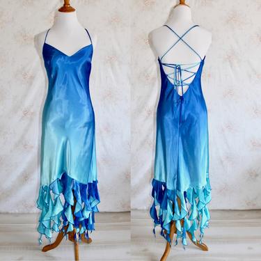 Vintage 90s Satin Party Dress, 1990s Liquid Satin | Wildwood Vintage -  Atlanta, GA | ATTIC