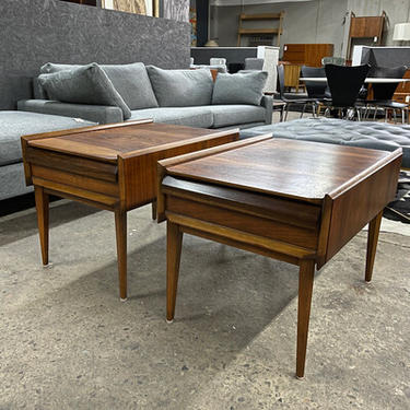 Lane First Edition Walnut and Pecan End Tables