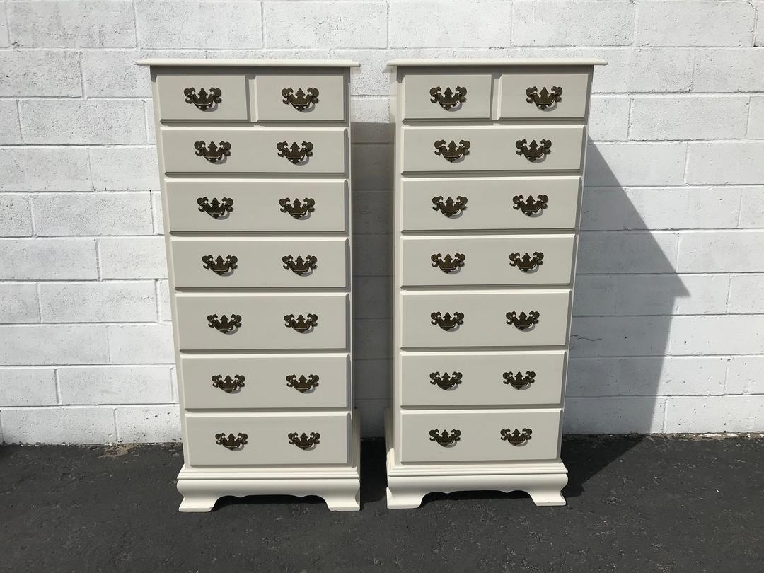 Pair of Dressers Lingerie Chests Tall Boy Highboy Chest of Deja Vu