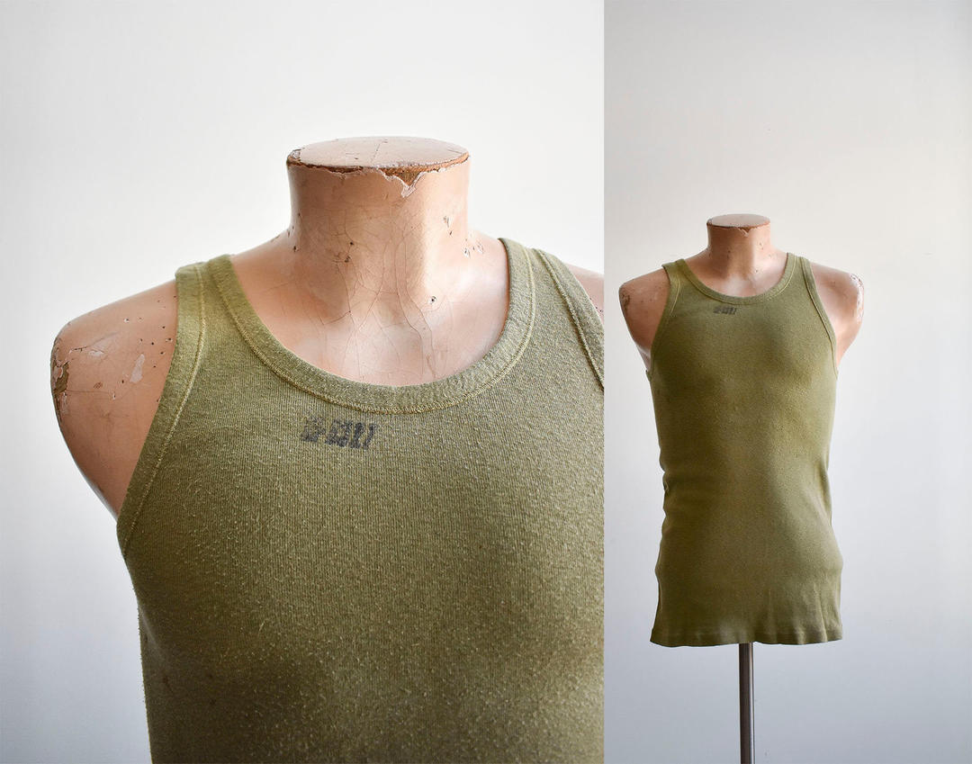 Vintage US Army Olive Green Tank Top | Milk & Ice | Baltimore, MD