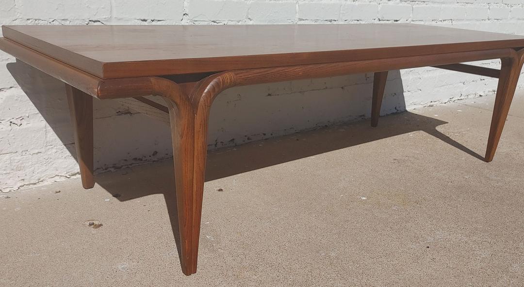 Mid Century Modern Bassett Walnut Coffee Table Vintage Vault Tulsa, OK